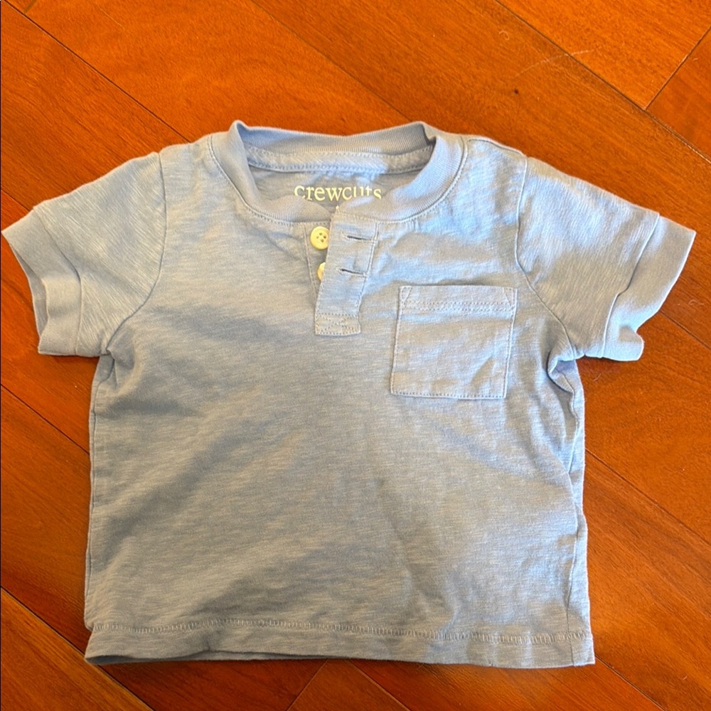 Crewcuts Light Blue Kids Shirt EUC 6-12 month